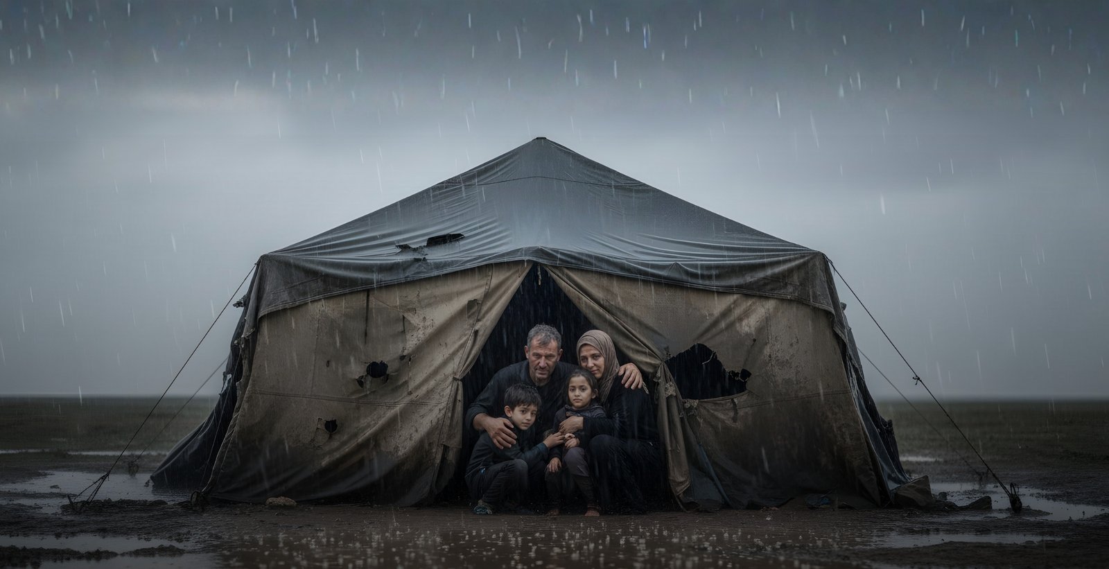 رذاذ أقوى من الرصاص: المطر يهدد حياة النازحين