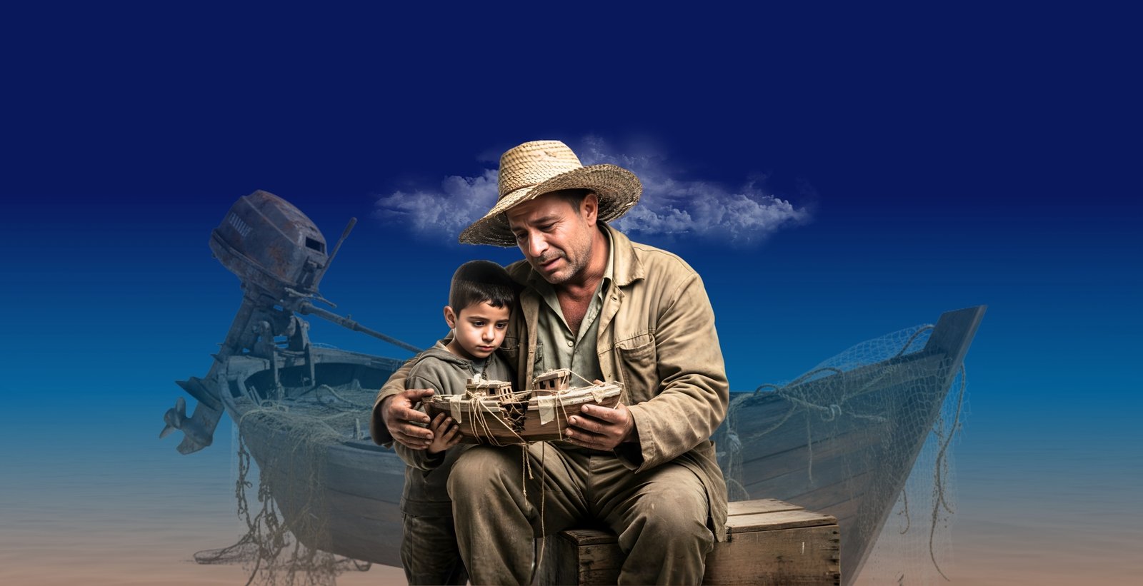 صيادون بين حطام القوارب والشباك الفارغة