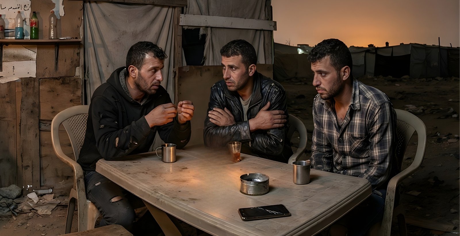 ليل غزة: حديث المقاهي بين الخوف والأمل