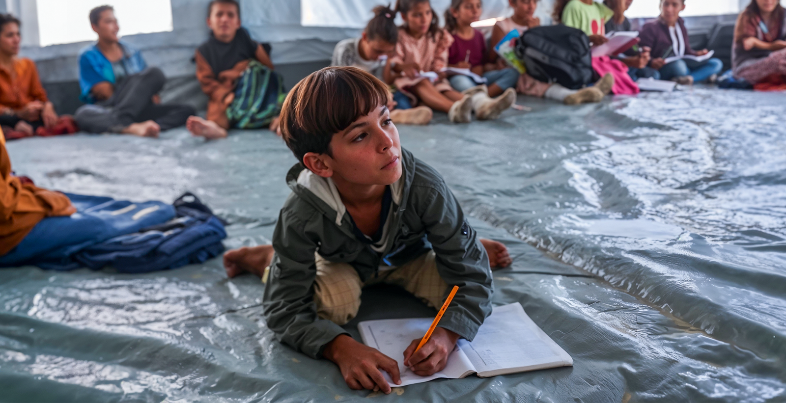 غزة: ثلاثمائة وستون ألف طالب بدون دفاتر