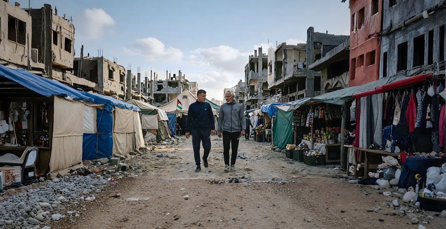 فلسطينيون يستأنفون رياضة المشي بين الركام